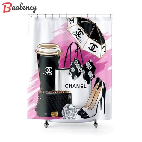 coco chanel curtains|ebay Chanel shower curtain.